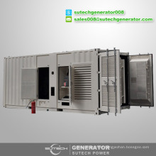 Containerized silent type 1500kw diesel generator price powered by Mitsubishi engine S16R-PTA2